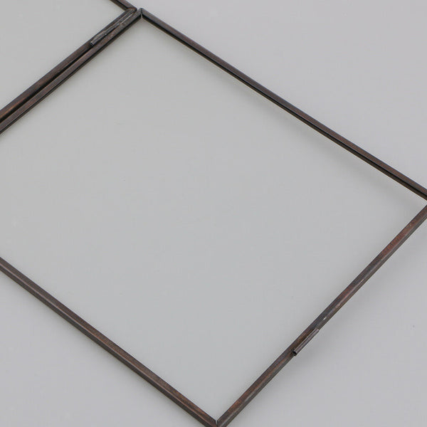 2 Sided Hanging Glass Display Frame for Photo Picture Specimen 14x16cm #B