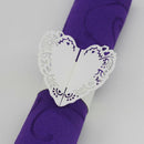 50x Love Shape Napkin Ring Holder Table Banquet Wedding Table Decor White