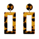 Fashion temperament tide female stripe acrylic acetate geometric square wil U6E2