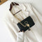 Fashion Women Messenger Bag Leather Pure Color Chain Shoulder Bag (Black)
