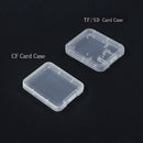 10PCS Transparent Standard CF Memory Card Case Holder Boxes Storage Plastic TE