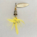 2x Metal Fishing Lure Hard Baits Spoon Noise Feather Treble Hook
