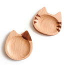 2Pcs Wooden Dishes Plates Kids Cute Handmade Tray Sushi Snack Fruit Sauce D