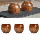 3x Wooden Cup Tea Ceremony Wood Teacup Water Coffee Wine Drinking Mug 50ML
