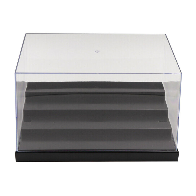 Anti-dust Arcylic 4-Step Display Case, Flat Glossy Base, Stackable Design, for