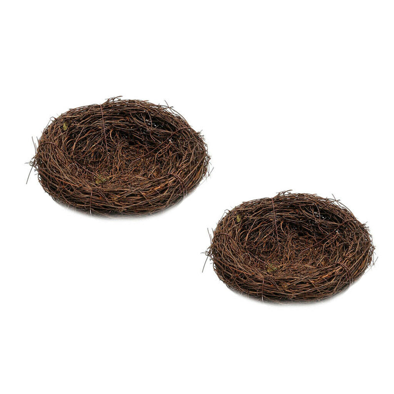 2 Pieces Vine Birds House Bird Nest Feeder Home Garden Decor Nesting Birdhouse