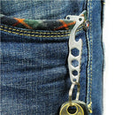 Top 1X Stainless Steel Pocket Multifunction Tool Opener Keychain Key Ring EDC FT