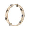 Kids 10" Hand Held Wood Headless Tambourine Bell with Metal Single Row Jing