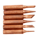 6pcs/lot Red Copper Welding Head Pure Red Copper Solder Tip Tool Kit A