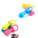 6Pcs Rubber Pacifier for Pet Toys Dog Cat Puppy Chew Toys with Bell Sound Inside