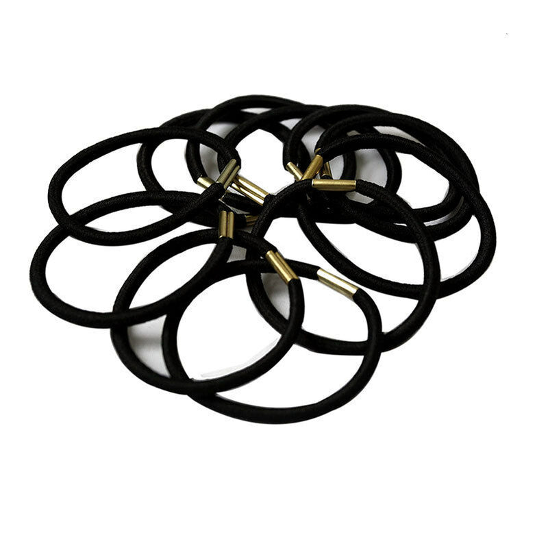 10x Women Black Elastic Hair Ties Band Ropes Ring Ponytail Holders Best Offer ME