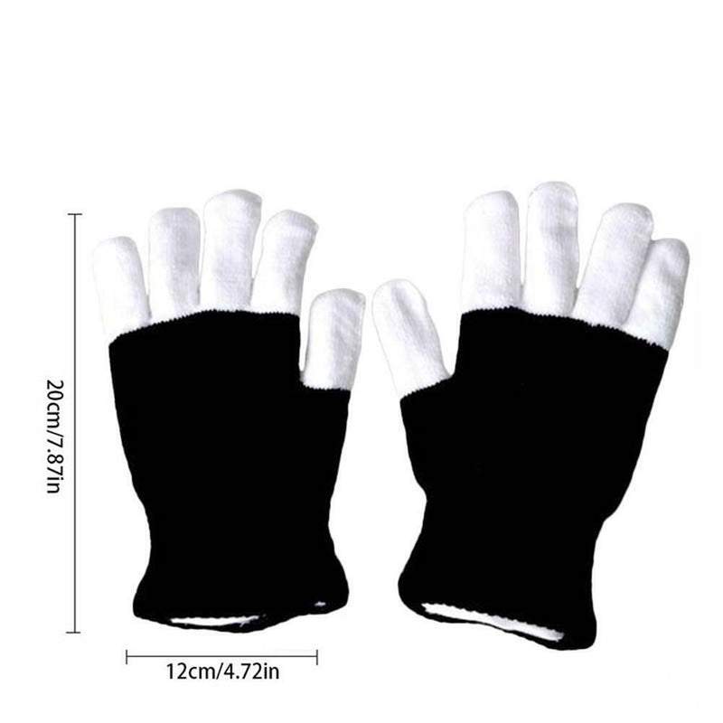 LED Light Gloves Flashing Finger Lighting Light Up Glow In the dark Rave Party