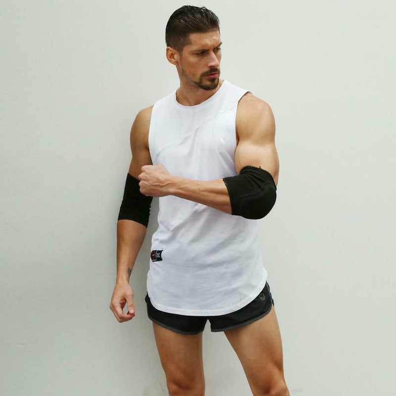 1pair Elastic Elbow Knee Support Sports Gym Knitted Sponge Protectors Elbow