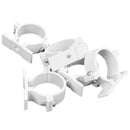 32mm Dia Wall Mounted Aluminium Pipe Clip Clamp Fastener 5pcs U2I1