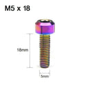 Risk M5X18 Bike Handle Bolts Titanium Alloy Bicycle Handle Cylindrical Head