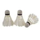 White Goose Feather Badminton Shuttlecock 3pcs W Carboard Cylinder