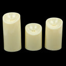 3X LED Flameless Candles Lights Smooth Flickering Candle Light Battery Opera Hn