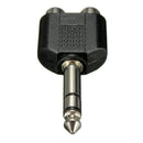 6.35mm 1/4 inch Male Stereo To 2 Dual RCA Female Y Splitter Audio Adapter C