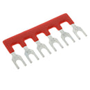 20 Pieces 6 Positions Terminal Block Barrier Strip Jumper Fork Type, PVC, Brass