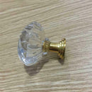 6Pcs Clear Crystal Glass Door Pull Drawer Knob Handle Cabinet Furniture 29mm