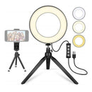 LED Ring Fill Light Photo Live Adjustable Broadcast Phone Modes Bracket X8W8