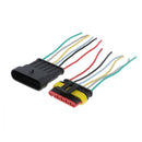 Car 6pin HID Wire Plug Waterproof w/ 14AWG Cable Wire Harness Clips Cord