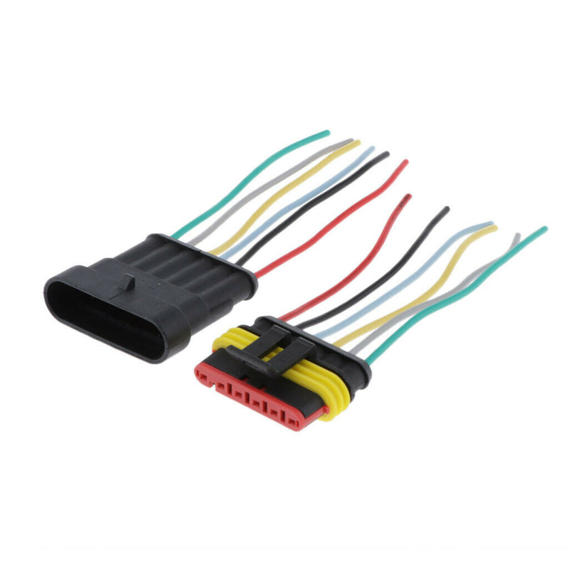 Car 6pin HID Wire Plug Waterproof w/ 14AWG Cable Wire Harness Clips Cord