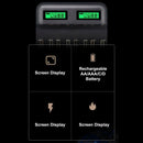 8 Slots Lcd Display Usb Smart Battery Charger For Aa Aaa Sc C D Size Rechar Z9D1