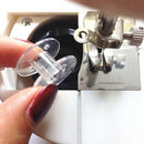 50 Pieces Clear Plastic Sewing Machine Bobbins Spools with Case for Brother