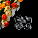 Music Heart Embossing Cutting Dies for Scrapbooking Decor Craft Card Making OH