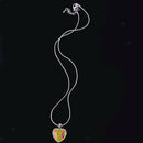 Crystal Heart Shape Pendant Softball Necklace College Charms Snak Chain