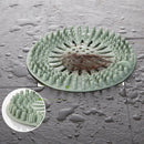 Silicone Sink Strainer Water Stopper Floor Drain Hair Bathtub Plug (Green) A