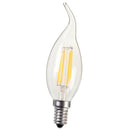 LED Filament Candle Light Bulb For Chandelier Ceiling Light B-Warm White 4W