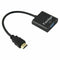Fasdga HDMI to VGA converter adapter + 3.5 mm audio jack full HD 1080P blackF5E8