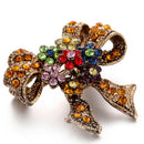 Enamel Bowknot Crystal Rhinestone Brooch Pin Women Suit Collar Brooch Jewelry FT