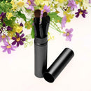 5pcs Eye Makeup Brushes Set Eyeshadow Eyeliner Tools with Round Tube Pink A
