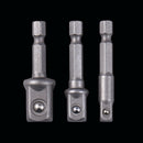 3 Pcs Socket Adapter Set Hex Shank to 1/4 3/8 1/2 Inch Impact Driver Dril DYK
