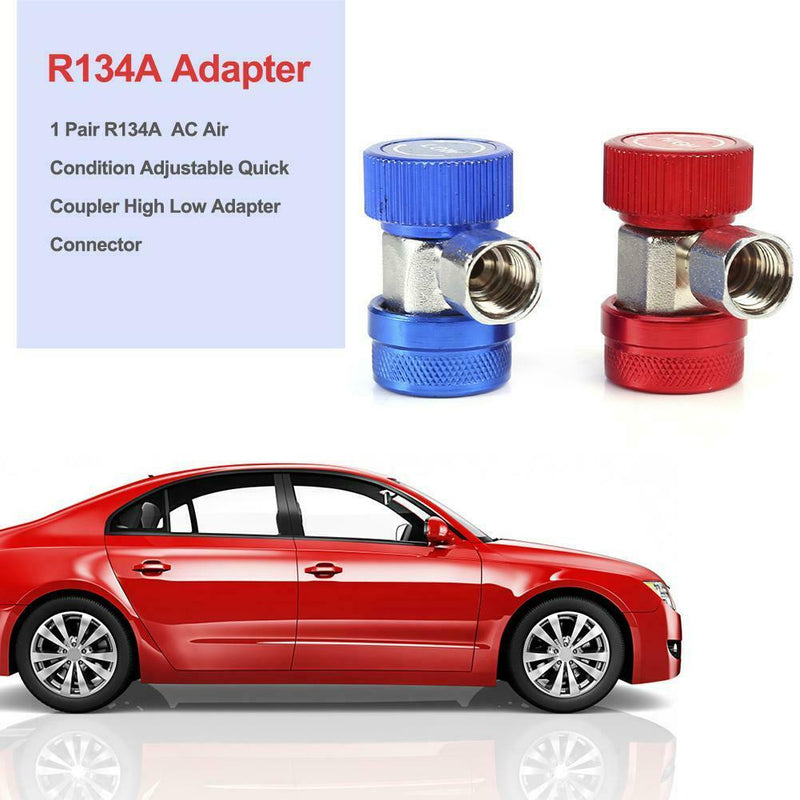 1Pair R134A AC Air  Coupler Adjustable Quick High Low Adapter Connector