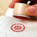 6PCS DIY Scrapbook Wood Rubber Stamp Mandala Flower Album Photo Card Stamps