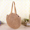 Women Summer Straw Round Shoulder Bags Big Capacity Beach Handbags/Khaki