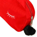 Portable Cartoon Pattern Cosmetic Bag Makeup Bags Pen Pencil Pouch Case Red