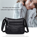 Solid Color Shoulder Messenger Handbags Women Leather Small Crossbody Bags