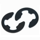 80pc M1.5,2,2.5~6 E-Clips Snap Ring Circlips Retaining Kit - Black Zinc Plated