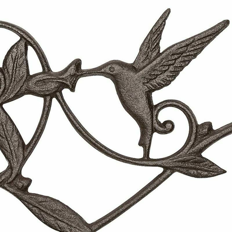 Hanging Plant Hook Hummingbird Cast Iron Decorative Flower Basket Wall HangiB8F1