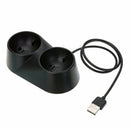 For PS4 Dual Remote Controller Charger Dock Station Fast Charging Stand Black