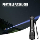 3000lm Waterproof Rechargeable XHP50LED Zoomable Flashlights Glare Flashlight