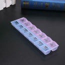 2Row 14Grid Portable Medicine Box Holder Storage Container Pill Case