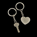 Romantic Couple Keychain Keyring Keyfob Valentine's Day Lover Gift Heart Key Set