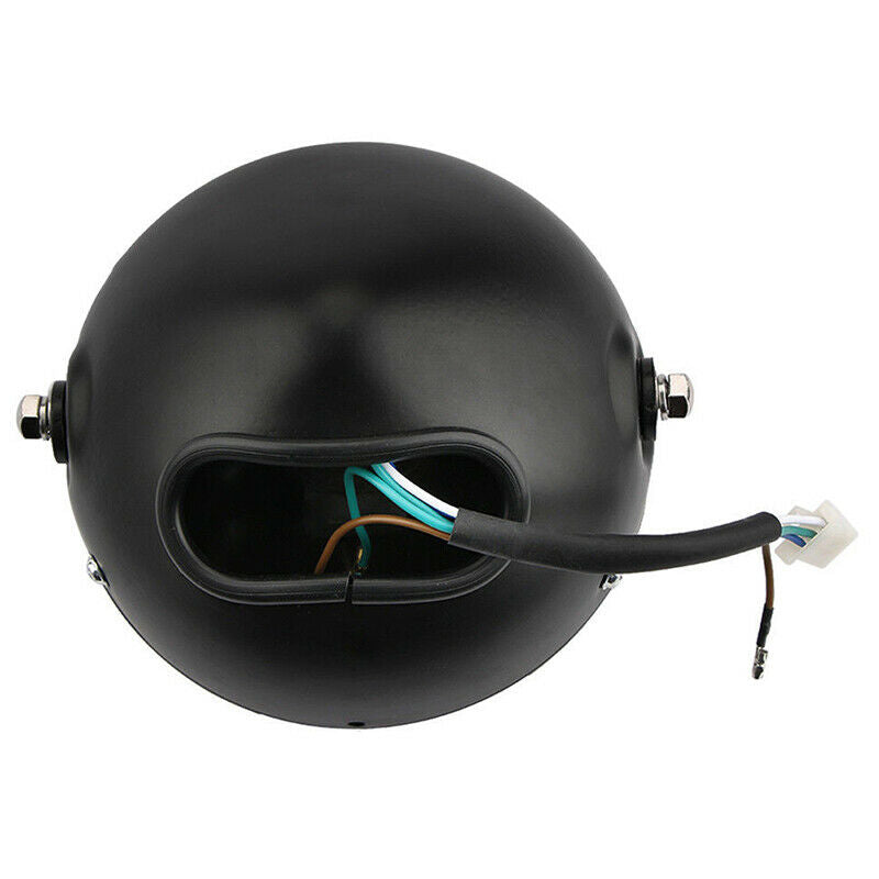 Motorcycle Black Metal Retro Front Headlight For GN125 Cafe Racer Bobber Cus BX