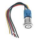 Waterproof Latching Engine Start Switch Symbol Power for Vehicle Red Light